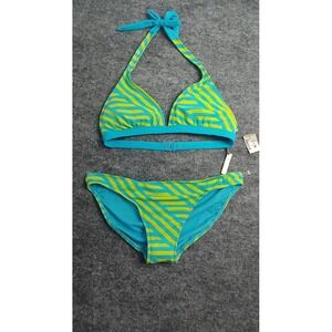 Aeropostale Blue and Green Bikini